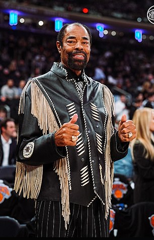 Knicks legend and MSG Network commentator Walt 'Clyde' Fraizer was in attendance on his night off