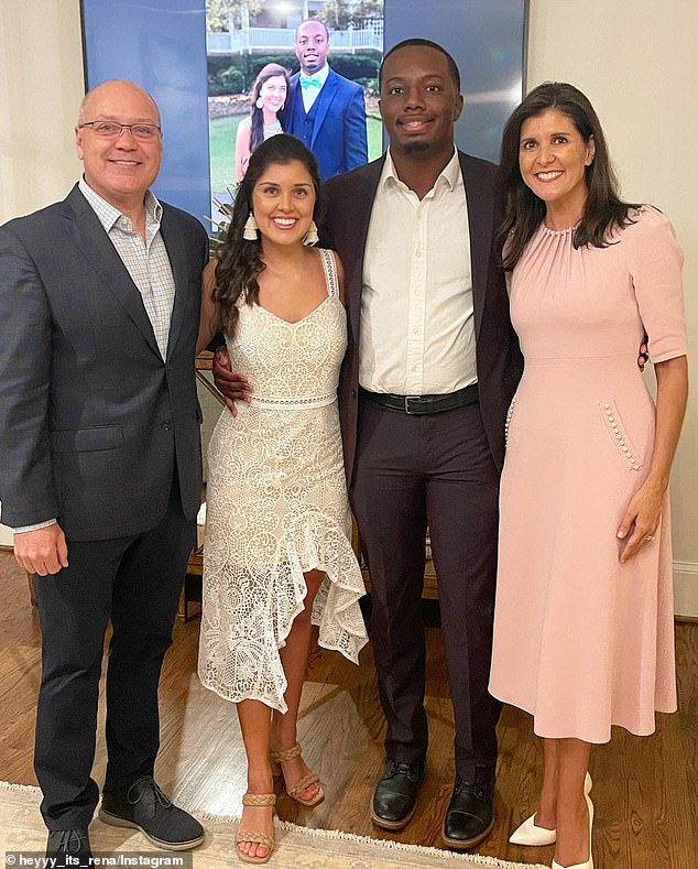 Michael Haley and Nikki Haley with their daughter Rena and her husband Joshua Jackson