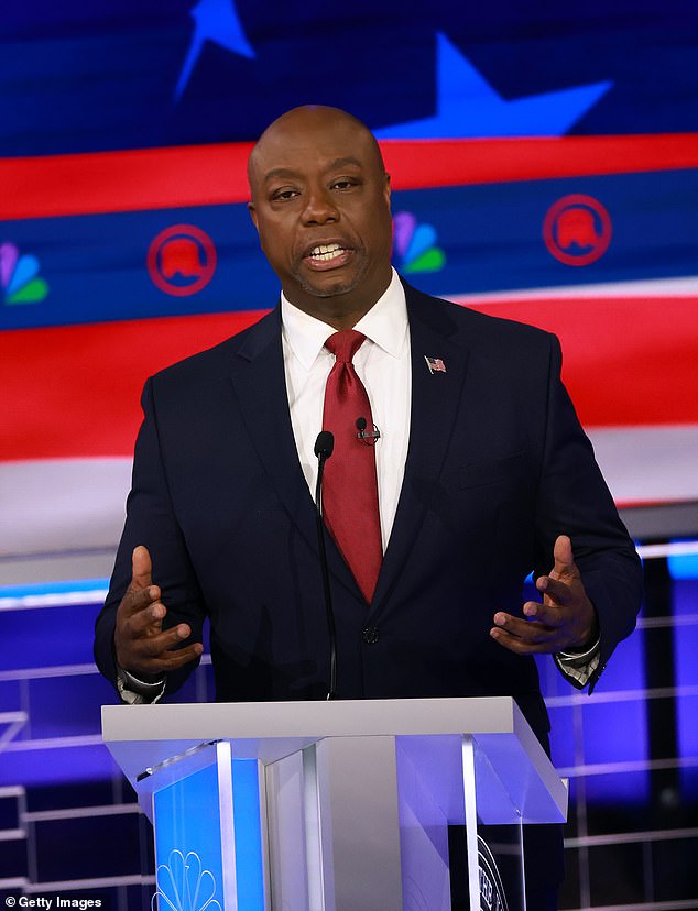 Senator Tim Scott of South Carolina confronted his rivals early in the debate