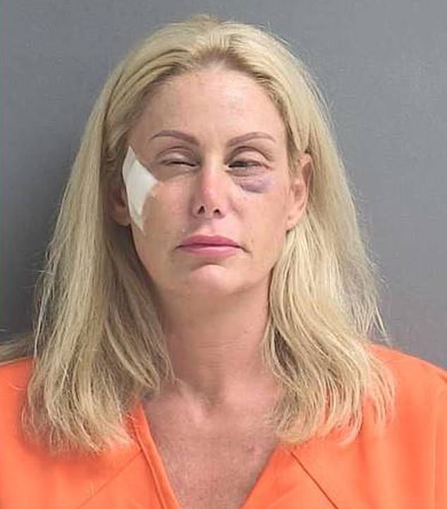 Laura Gallagher, 43, went on a rampage after she had to be removed from a bar by police for rubbing her breasts on an underage worker's arm