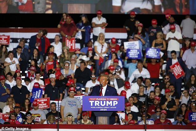 It was more raucous on the road where Trump was at Ted Hendricks Stadium