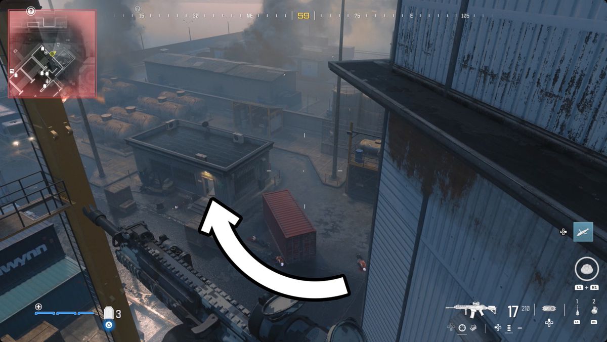Call of Duty: Modern Warfare 3 screenshot with the Silenced ISO Hemlock location highlighted.