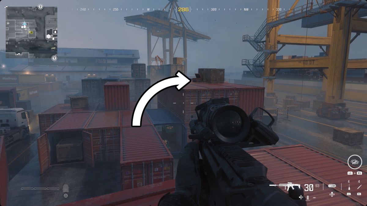 Call of Duty: Modern Warfare 3 screenshot with the BAS-B location highlighted.