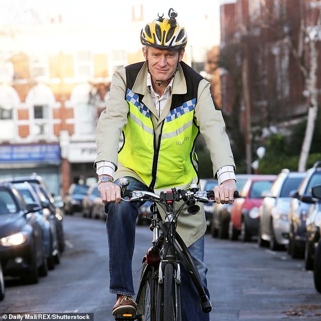 Avid cyclist and presenter Jeremy Vine (pictured) was left speechless by the driver's video