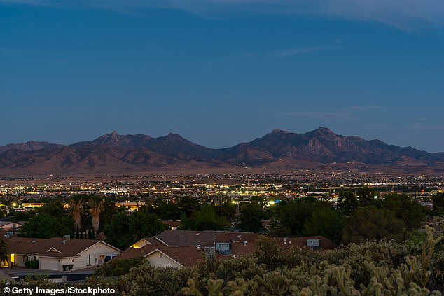 The woman was rushed to a medical center in Kingman (pictured) and then transferred to Sunrise Hospital in Las Vegas, where she was placed in a medically induced coma due to the extent of her injuries.