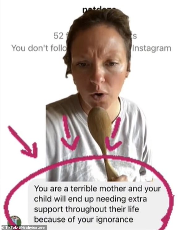 The mother has shared videos showing some of the mean comments she received from trolls