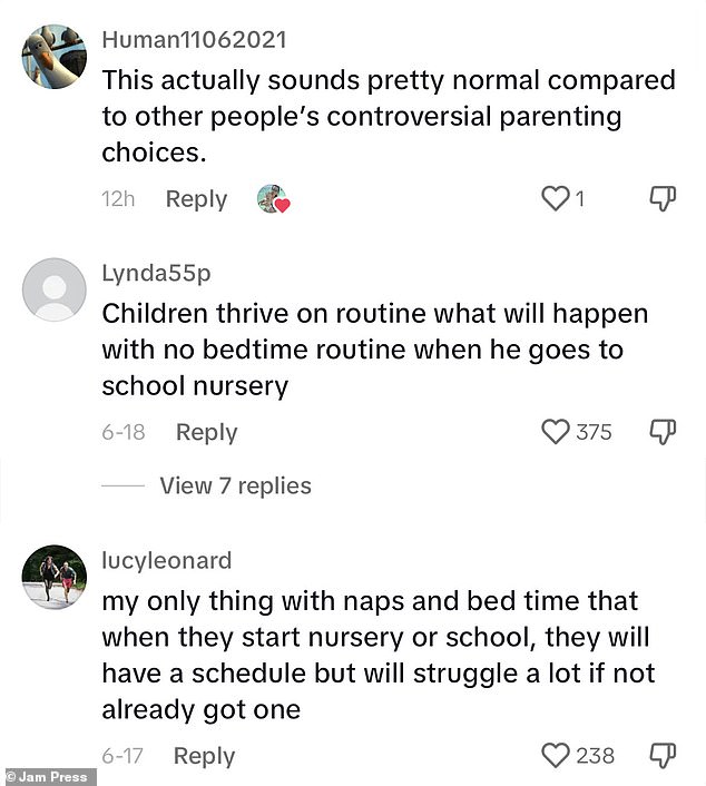 TikTok users couldn't resist sharing their thoughts on Leah's parenting style online