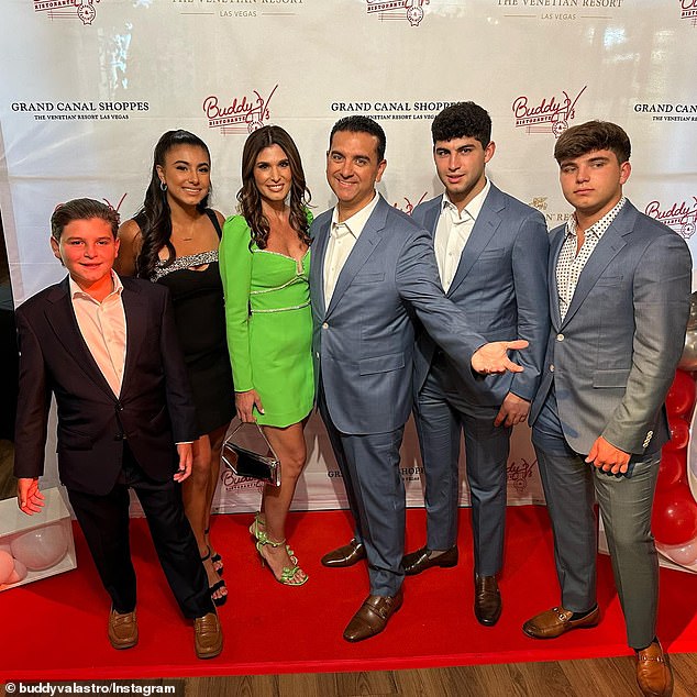 “They don't have to come into the business,” Valastro said of his four children, whom he shares with his wife Lisa (third from right).  “It's completely up to them what they want to do.”