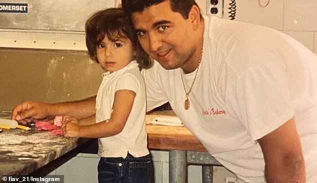 When he was 17, Valastro took over Carlo's Bakery after the death of his own father (photo: Sofia and her father in the kitchen)