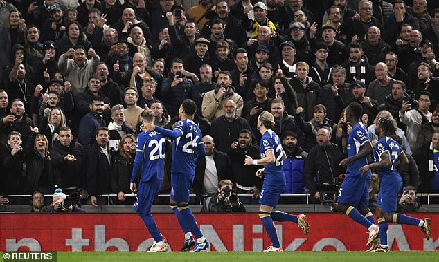 The incident took place as Cole Palmer was celebrating in front of Tottenham supporters.  There is no indication that any fans in the photo were involved in the incident