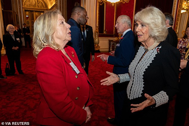 Businesswoman Deborah Meaden, right, was among the guests