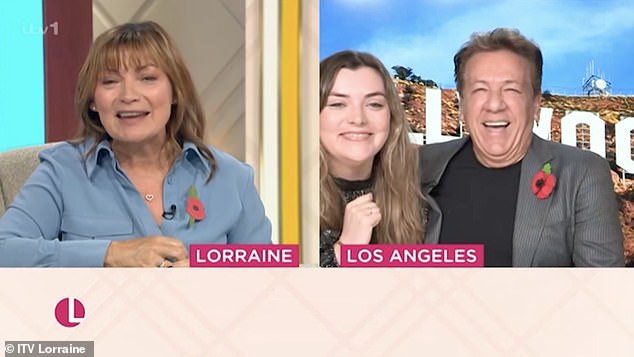 Funny: Lorraine said: 'You're going to bed because it's very late!  I'm sure you've been doing fun things, reading books, not going to nightclubs and all that!'