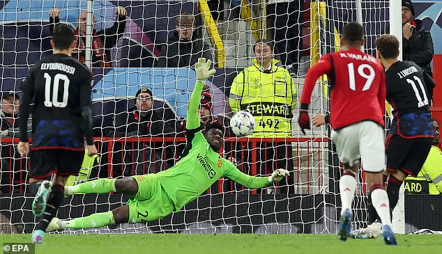 Garnacho deliberately advanced past the penalty spot during the match at Old Trafford - and Jordan Larsson's spot-kick was saved by Andre Onana