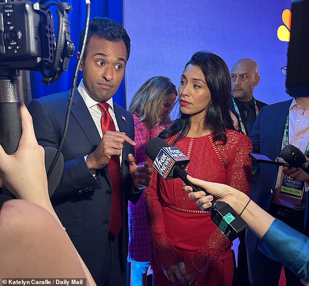 Apoorva, a surgeon and mother of two, joined her husband Vivek in the spin room after the debate on Wednesday night and grew louder in her defense of the 2024 candidate