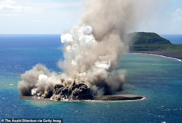 Frequent eruptions make Iwo Jima one of the fastest rising volcanic landmasses in the world, rising more than 3 feet each year