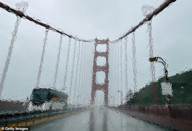 The weather feature will appear starting Monday and last through Friday (file photo of the Golden Gate Bridge)