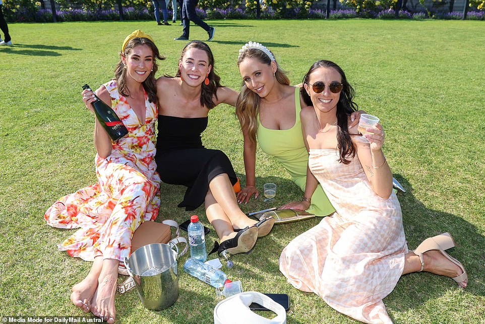 These ladies wisely had a few bottles of water to stay hydrated, as well as a bottle of bubbly