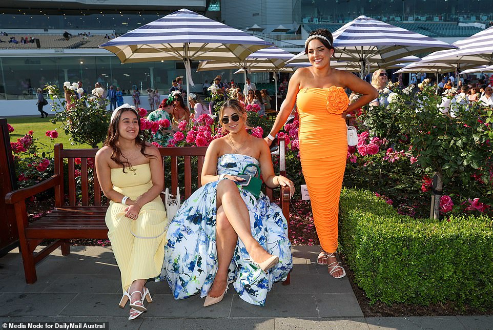 The bench surrounded by flowers proved a popular spot to rest and pose for photos