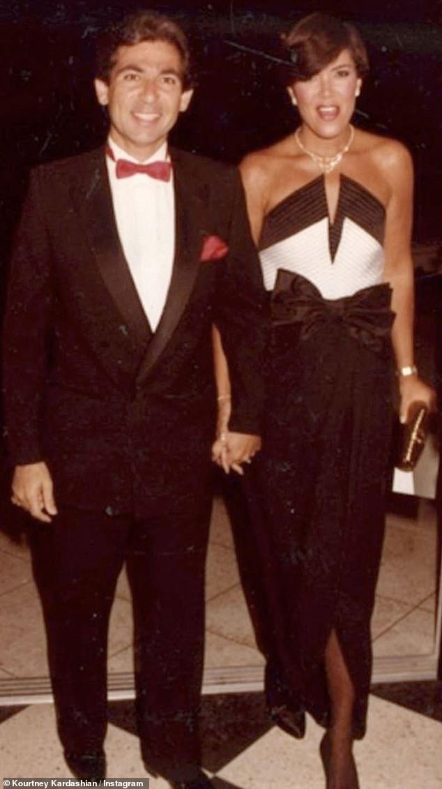 Moving on: Kris Jenner's future husband and Kim, Kourtney, Khloé and Rob's father eventually split with Priscilla;  Robert and Kris in the photo