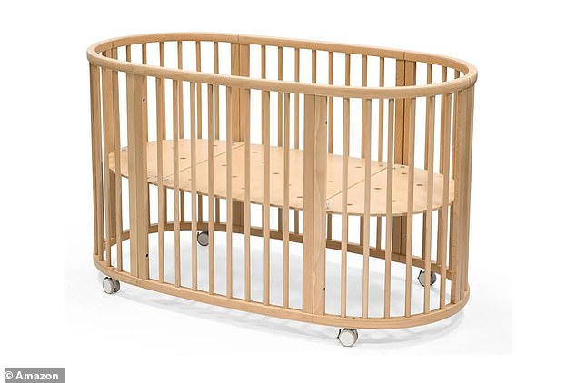 Parents of seven: Kourtney also had an $899 Stokke 'Sleepi Bed' made from a sturdy beechwood frame