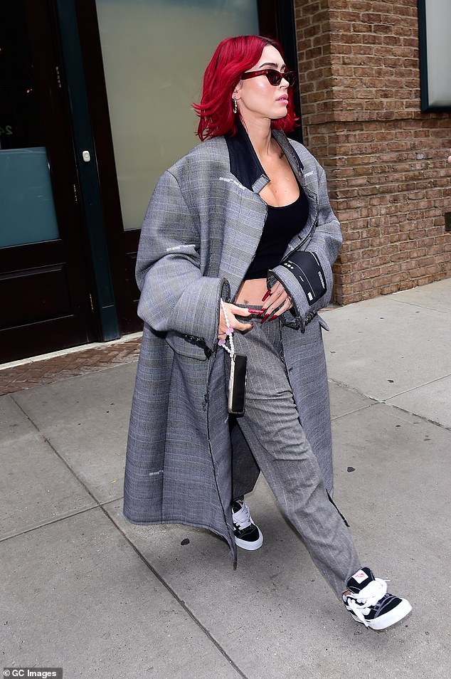 The actress confidently made her way through the Big Apple following her new project