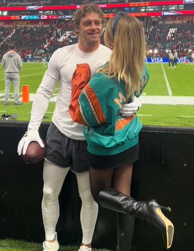 Alix called the trip their 'baecation' - with the blonde bombshell having arranged 'everything' for the Miami Dolphins player