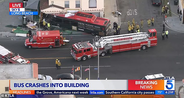 1699589371 108 At least 14 people are injured in California bus crash