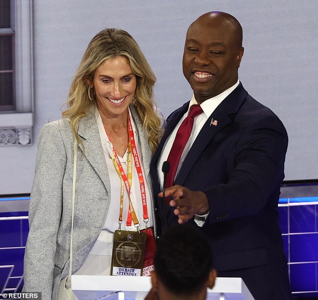 Tim Scott has revealed that the mystery woman he brought on stage at the end of the debate was his girlfriend Mindy Noce, a design and renovation manager