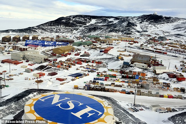 FILE - McMurdo Station, a United States research station in Antarctica, is photographed from the air on October 27, 2014.  Stephen Tyler Bieneman, accused of attacking a woman at a US research station in Antarctica, testified at his trial on Wednesday, November 8.  , 2023, that he never hurt her during a physical altercation in a dorm room last year.  Bieneman has pleaded not guilty to assault following the incident at McMurdo Station.  (National Science Foundation via AP, file)