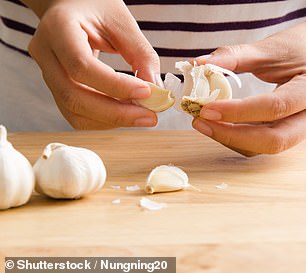 The microwave can be used to make peeling garlic much easier.  Dean puts a clove in the microwave for 20 seconds on high and it pops right out of the skin