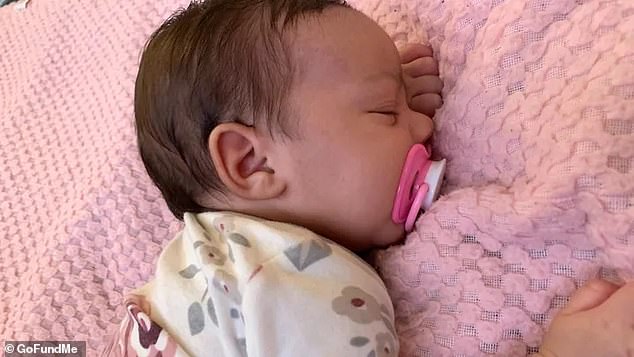 The baby suffered extensive skull fractures, swelling of the brain, abrasions, bleeding in her eyes, a right elbow fracture, left thumb fracture and brain hemorrhages.  She was taken to Blair E. Batson Children's Hospital, where she died two days later