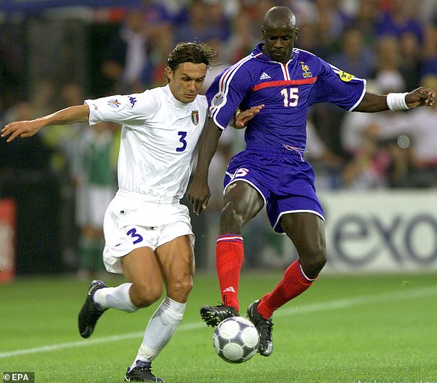 Zidane named two of the greatest defenders in AC Milan legend Paolo Maldini (left) and his former France teammate Lilian Thuram (right)