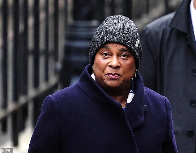 Baroness Doreen Lawrence outside the Royal Courts of Justice in London on March 29