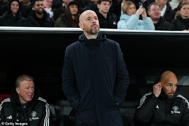 Mengi believes Luton can get another result against Manchester United and put more pressure on Erik ten Hag (centre)