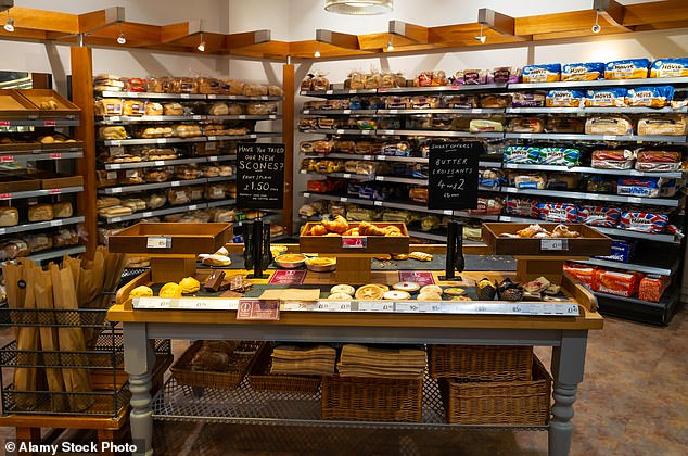 A display of fresh bread at Booths supermarket in Ripon, North Yorkshire