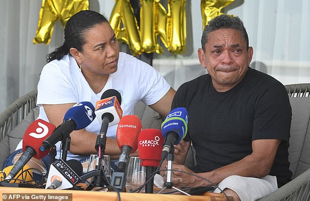 Diaz Snr broke down in tears as he addressed the media on Friday after returning home the day before