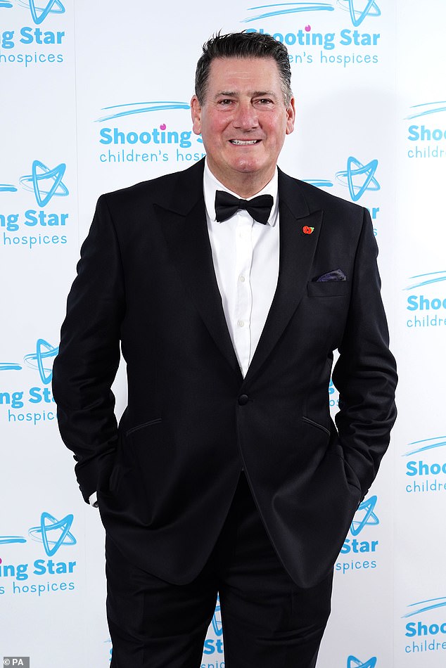 Popstar pose: Tony Hadley arrived for the annual Shooting Star Ball in support of leading children's hospice charity Shooting Star Children's Hospices