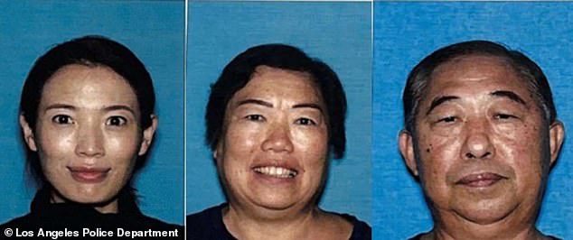 Mei Haskell (left), her mother YanXiang Wang, 64, and her father Gaoshan Li, 72, are all missing