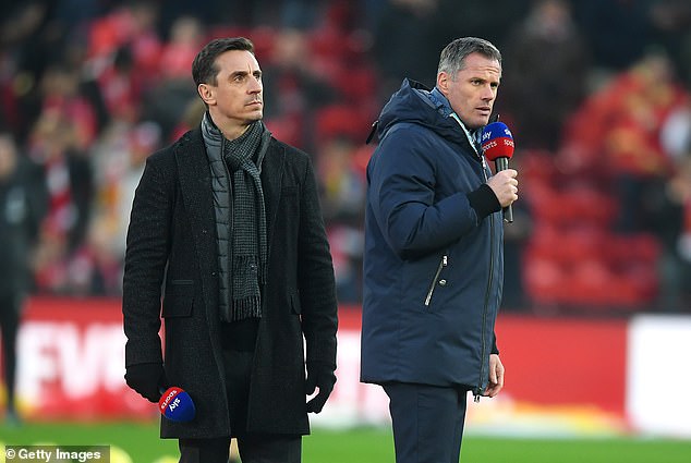 He comes closest to Gary Neville (left) and Jamie Carragher (right) when it comes to forensic approach