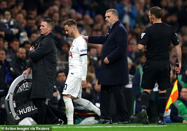 Ange Postecoglou has admitted Maddison's ankle injury is 'a lot worse' than Spurs had initially hoped