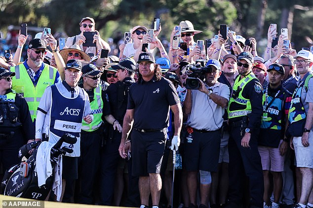Pat Perez is surrounded by police, cameras and thousands of screaming fans in Adelaide
