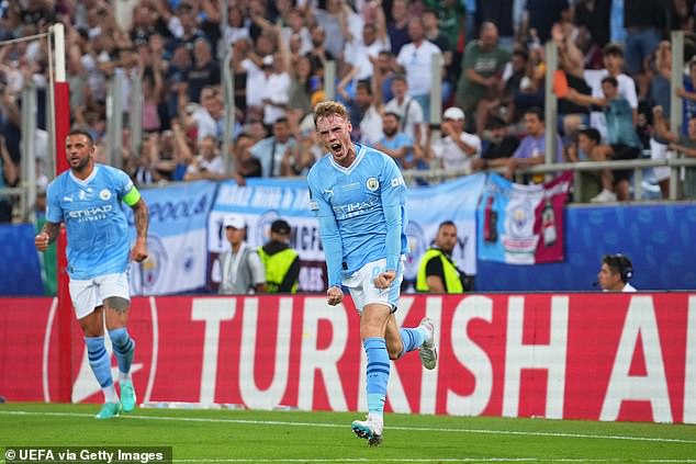 Palmer scored City's goal in the Super Cup in Athens before they gained the upper hand in a shoot-out