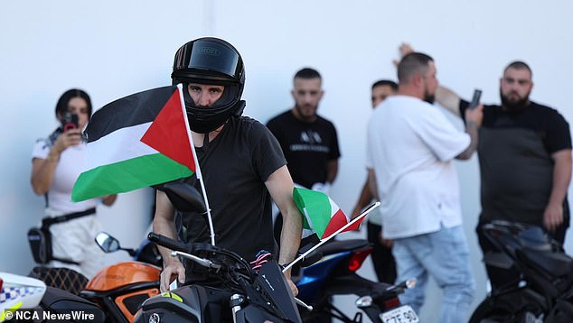 The pro-Palestinian convoy was seen passing through Sydney on Saturday evening