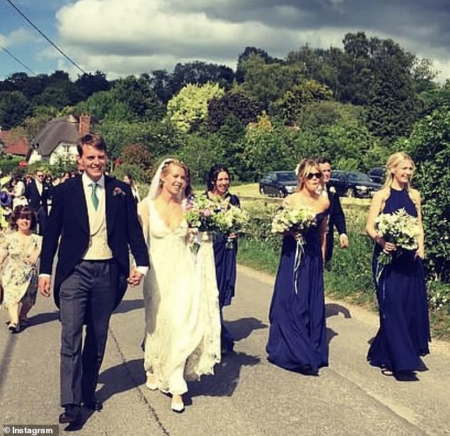 Straker became embroiled in controversy in July this year after posting two photos of his team of seven all-white male chefs outside his eponymous restaurant in west London.  In the photo: the couple's wedding day