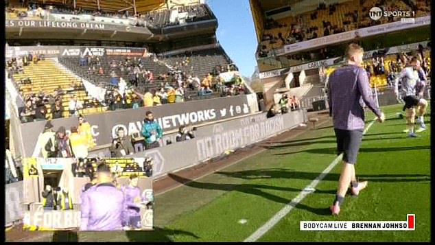 The footage gives viewers a unique glimpse into how the preparations are carried out prior to the match