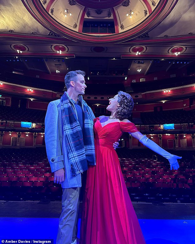 Not Helpful: She is currently starring as Vivian Ward in Pretty Woman: The Musical, but has insisted her background is useless when it comes to 'balancing on two sheets' (pictured with Simon Proulx-Senecal)