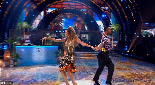 Fun: Annabel revealed how much fun she had during training this week as she joked she had no choice but to give it her all as she danced alongside Johannes