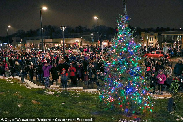 Historically, there has never been a problem with Christmas decorations in the city of Wauwatosa, Wisconsin.  In the photo the city's celebration in 2018