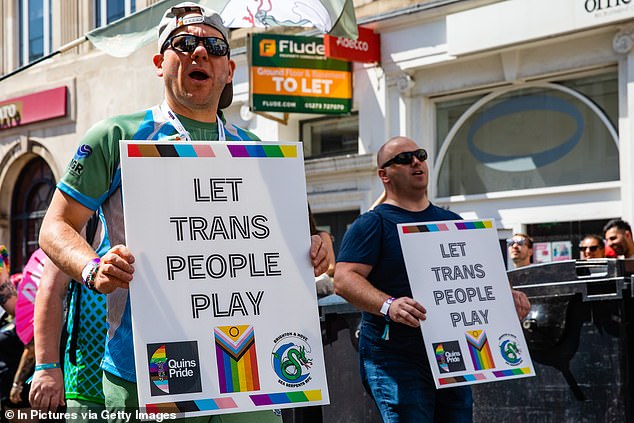 Brighton & Hove Sea Serpents RFC take part in the 30th Anniversary Brighton & Hove Pride LGBTQ+ Community Parade on 6 August 2022 in Brighton