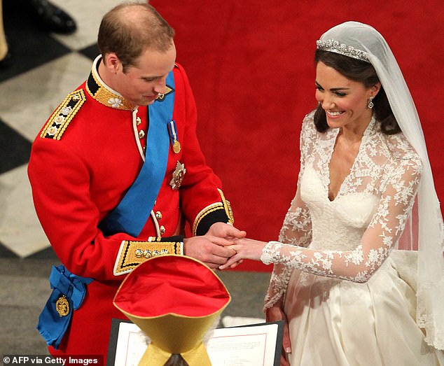 In keeping with a royal tradition dating back almost a century, Kate's wedding ring was made from a single piece of Welsh gold